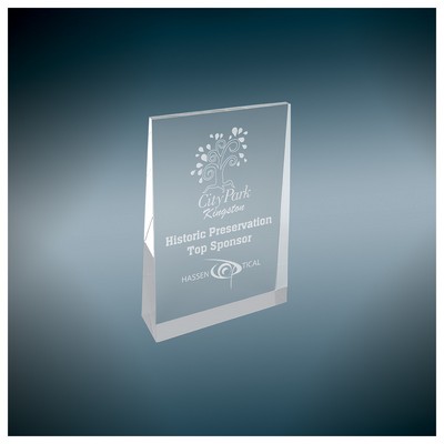 4" X 6" Silver Acrylic Wedge Award