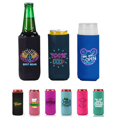 Full-color Sublimated 12oz. Slim Can Cooler