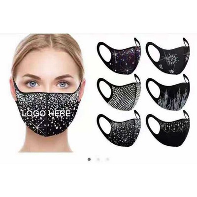 Rhinestonel Face Mask