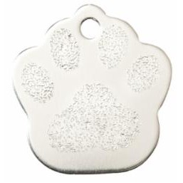 Silver Paw Pet ID Tag