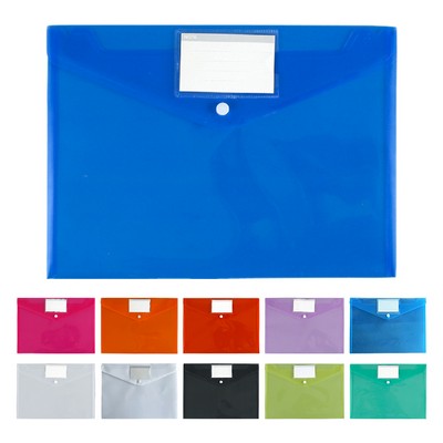 Document Envelope with Label Pocket