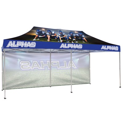 10' x 20' Canopy Tent With One Full Wall