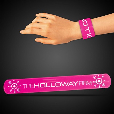 8 3/4" Digi-Printed Pink Slap Bracelet