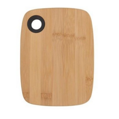 Bamboo Small Cutting Board With Silicone Thumb Hole Ring