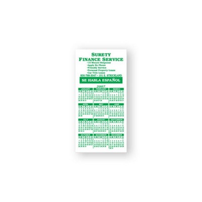 2"x4" Calendar Magnet - Custom Imprinted Magnets - 20mil