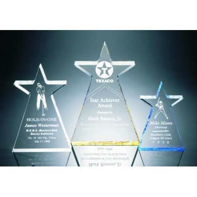 Star Top Tower Acrylic Award, 9" H