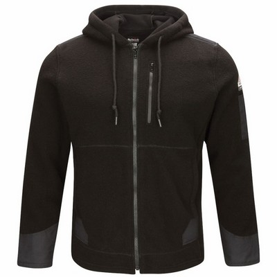 Bulwark™ Men's Zip Front Hooded Fleece Sweatshirt - Black