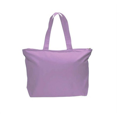 Jumbo Canvas Zipper Tote