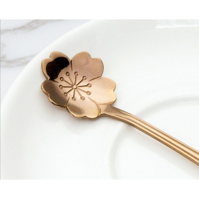 Flower Shape Stainless Steel Coffee Spoon