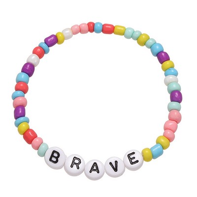 Rainbow Alphabet Beads Bracelet