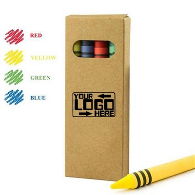 4-Piece Crayon Set In Kraft Paper Case