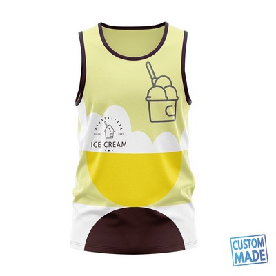 Unisex and Kids' Sublimation Jersey Style Tank Top - Performance Grade Mesh Options