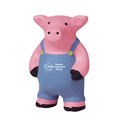 PU Farmer Pig Stress Ball