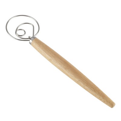 Dough Whisk with Wooden Handle