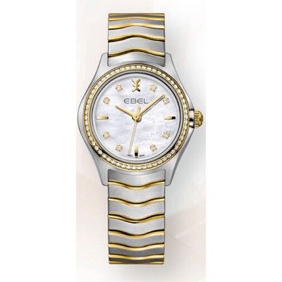 Ebel Wave Ladies, SS Case W/ Diamond Bezel,Silver Watch