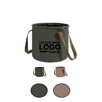 Outdoor foldable bucket with handle