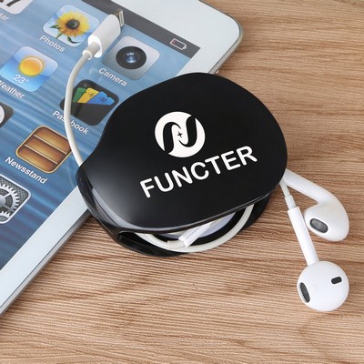 Automatic Wire Cord Winder Roll Earphone Cable Wrap Headphone Cable Holder Cable Case(Small Size)