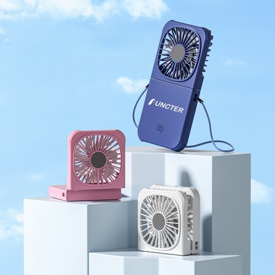 Portable Neck Fan Mini Quiet Handheld Personal Foldable USB Rechargeable Fan