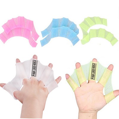 1 Pair Silicone Swim Hand Gear Fins