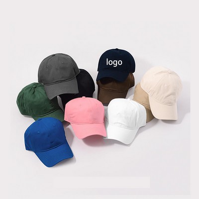 Embroidered Structured Baseball Cap with Adjustable Flap