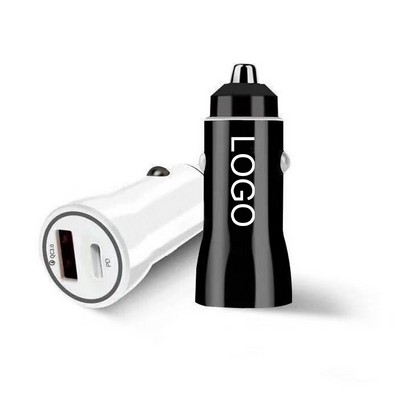 Dual Ports QC 3.0 Car Charger USB Type-C