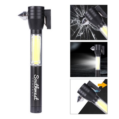 COB Flashlight with Safety Tool