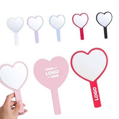 Heart-Shaped Travel Handheld Mirror