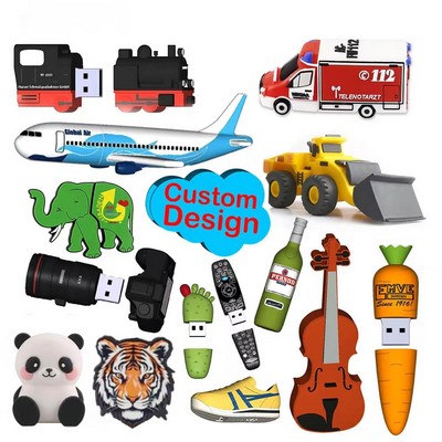 Custom PVC 3D USB Drives-8GB