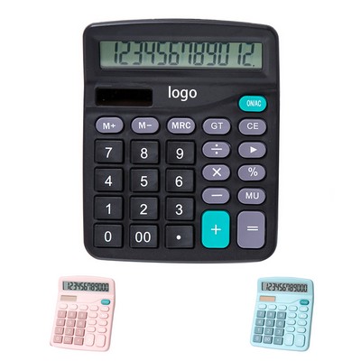 12 Digit Solar and Battery Powered Calculator