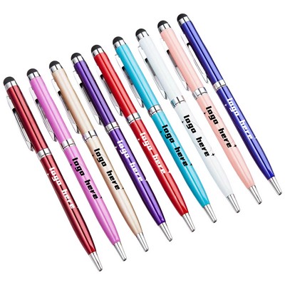 Metallic Slim Twister Touch Screen Ballpoint MOQ100