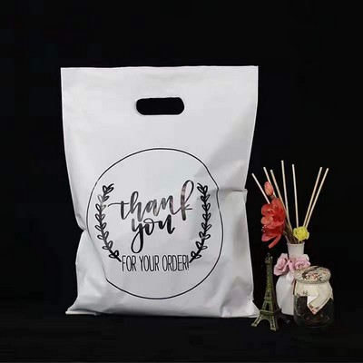 11.8"x15.7" 2.4mil Merchandise Bags with Die Cut Handles for Boutique Bag Shopping Cloth Bags