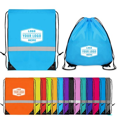 Versatile Polyester Drawstring Backpack