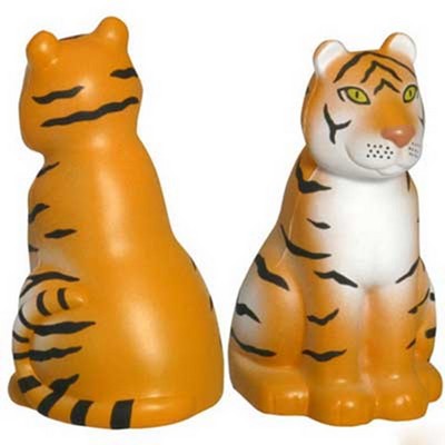 PU Sitting Tiger Shape Stress Ball