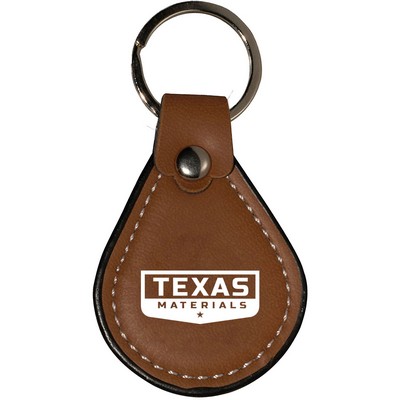 Teardrop Faux Leather Keychain