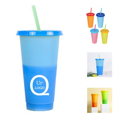 24Oz Color Change Straw Cup