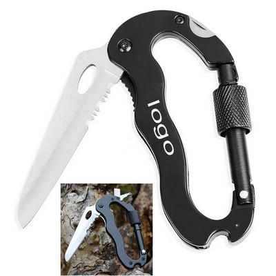 Multitool Carabiner with Pocket Knife