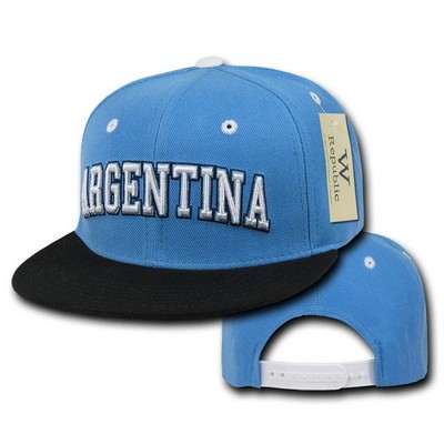 Argentina Snapback Country Cap w/Flat Bill