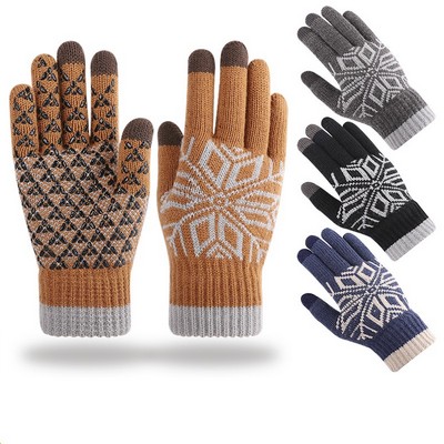 Touch Screen Knitted Woolen Gloves