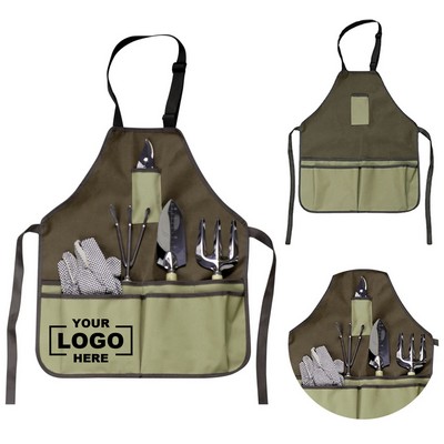 Waterproof Oxford Fabric Gardening Apron with Pockets