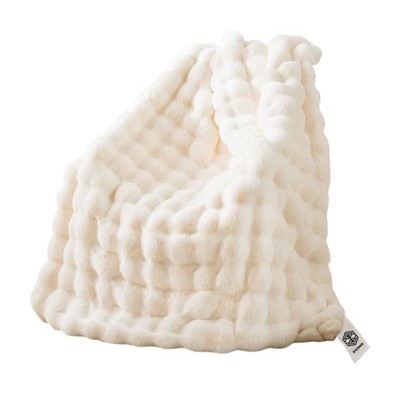 Thick Warm Double-Sided Rabbit Faux Fur Throw Blanket (40"x60")