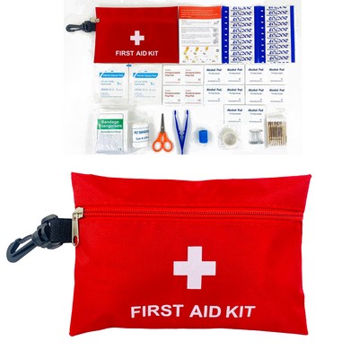 Portable First Aid Kit With 14 Essentials