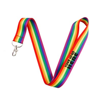 Sublimation Rainbow Lanyard