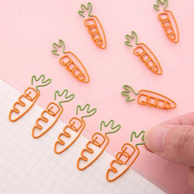 Two Color Carrot Cartoon Shaped Paperclip