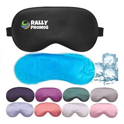 Silk Sleep Eye Mask W/ Cooling Gel Eye Mask