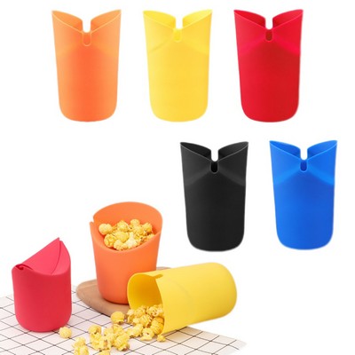 Silicone Snack Container And Popcorn Popper Bucket