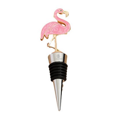 Metal Flamingo Shaped Wine Stopper