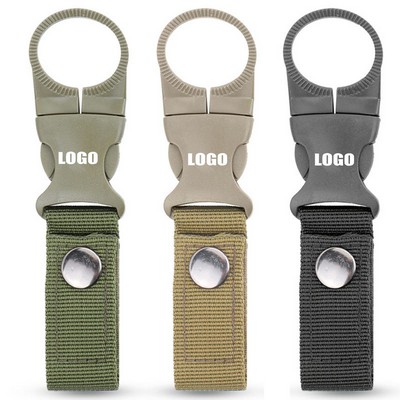 Webbing Water Bottle Holder Clip with Durable Plastic Buckle