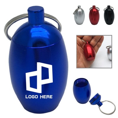 Mini Aluminum Storage Container Keychain