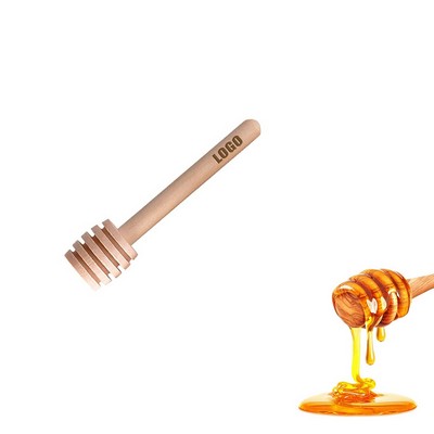 8cm Wooden Honey Dipper Stick Stirrer Food Grade Natural Wood