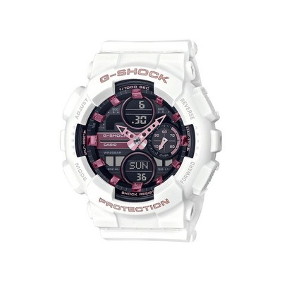 G-Shock Ladies Compact G-Shock White Analog/Digital Resin Watch Black Dial